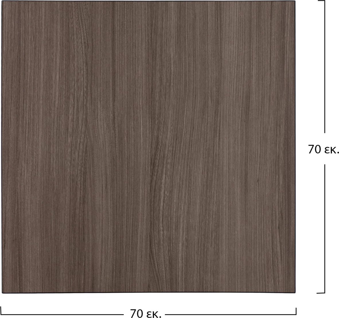 Sipërfaqe tavoline prej MDF, 70x70 cm, FH8438.01, ngjyrë karbon e zezë
