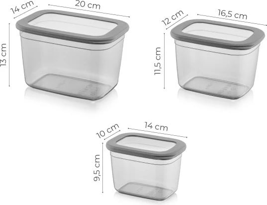 Set kuti për ruajtje (3 copë), Hermia, BNMPOLYAR03-81323