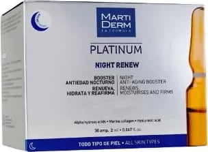 Ampula për fytyrë Martiderm Platinum Night Renew unisex, 30x2ml