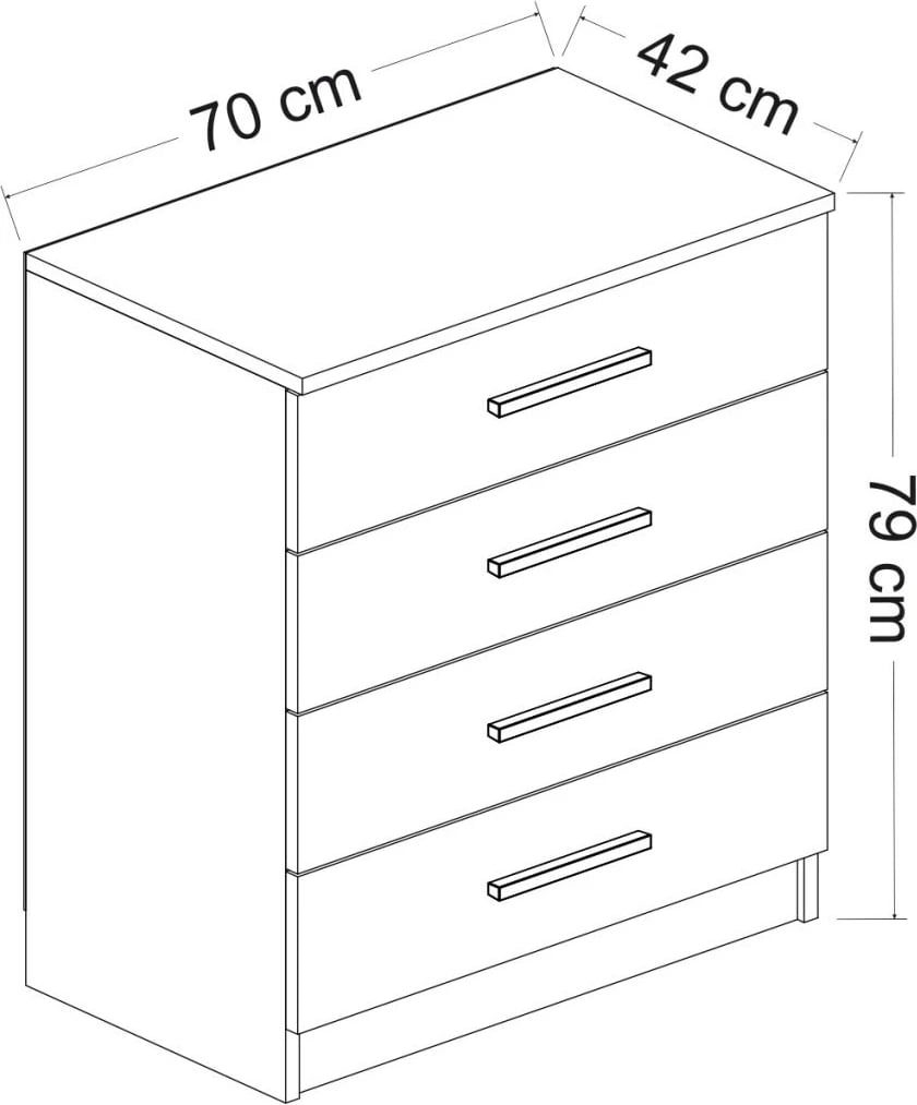 Komodë Skye Decor, ngjyrë arre, Kale - 4924