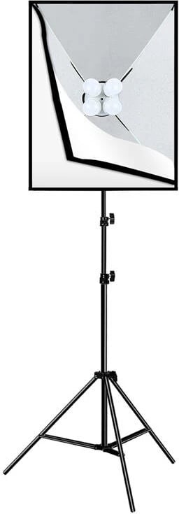 Set studio Puluz PU5071EU me softbox 50x70cm, tripod, 4 llamba LED