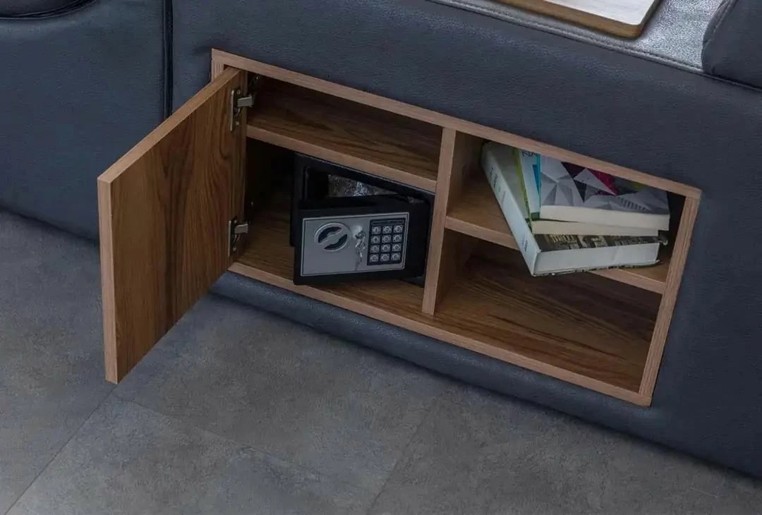 Krevat dopio me funksione smart, ngjyrë e zezë, Skye Decor Escape