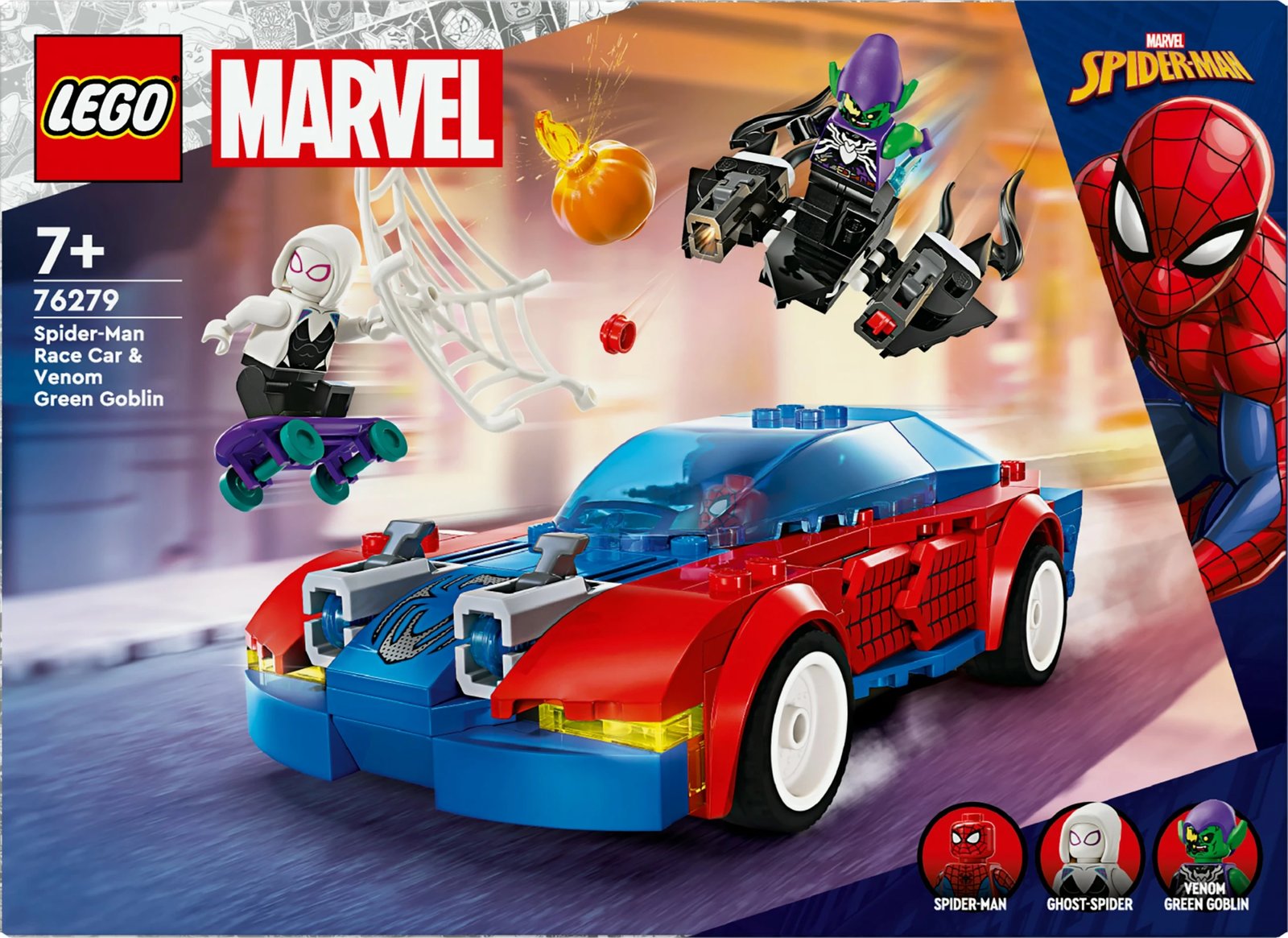 Set ndërtimi LEGO Marvel 76279 Spider-Man Race Car & Venom Green Goblin, shumëngjyrësh Set ndërtimi LEGO Marvel 76279 Spider-Man Race Car & Venom Green Goblin, shumëngjyrësh