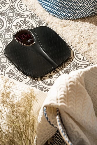 Peshore banjoje, Adler CR 8171, 180 kg, ekran LED, modalitet peshimi për bebe, 29.5x33.5 cm, e zezë