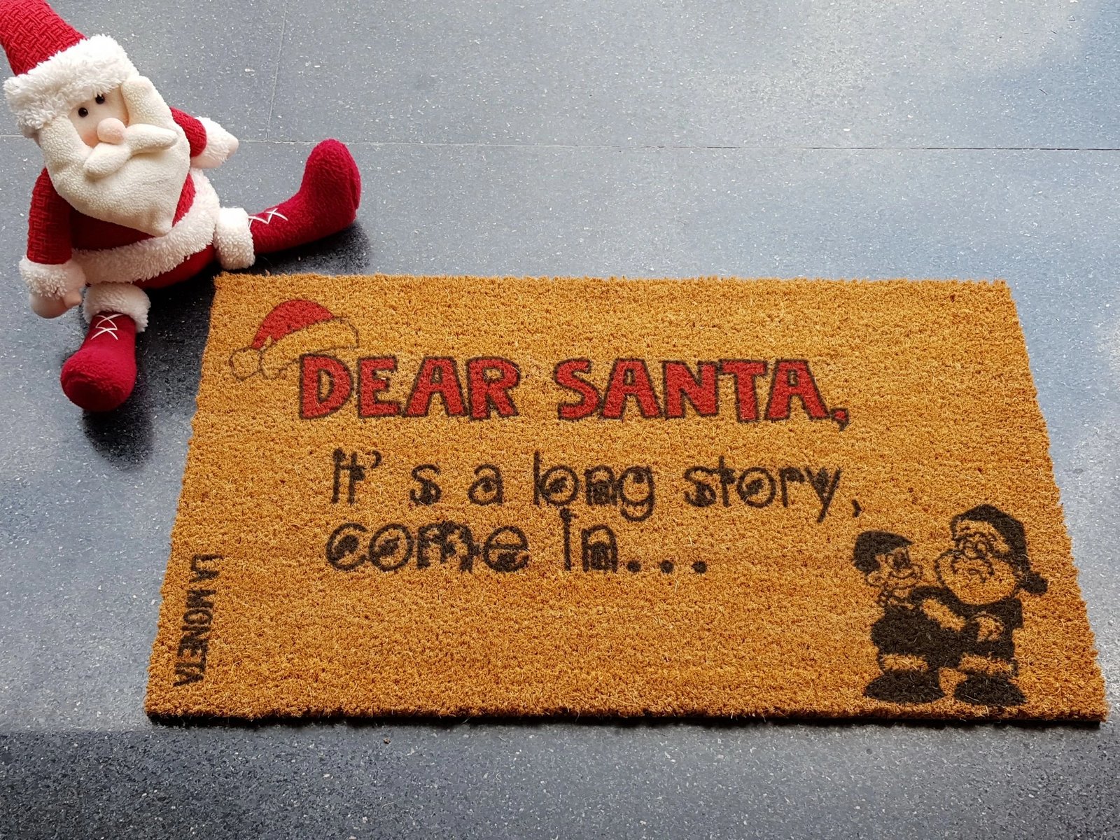 Shilte hyrëse Coco, dizajn Aberto, Love Santa, kafe dhe e zezë, 70x40cm