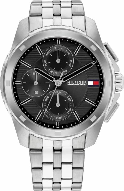 Orë dore për meshkuj Tommy Hilfiger, e zezë