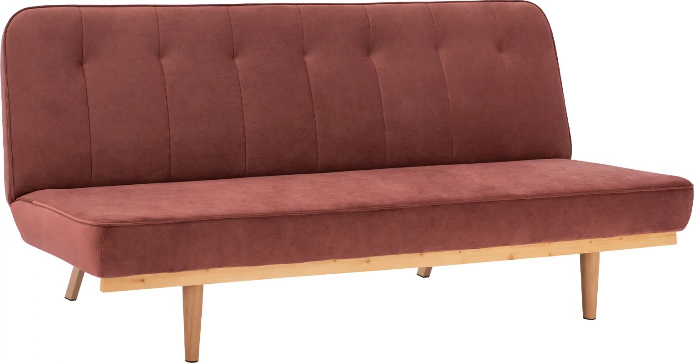 Krevati divan 3 vendësh prej kadifeje ngjyrë molle të kalbur FH3168.02 193x85x88 cm