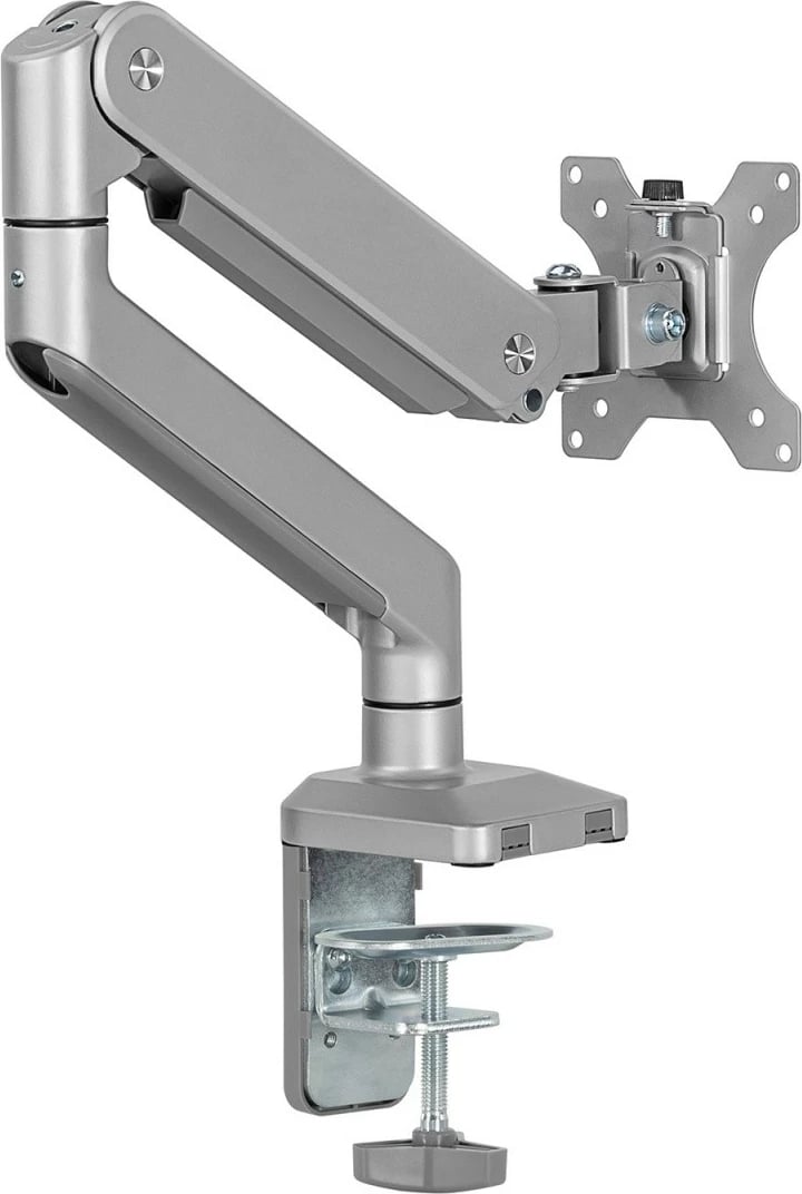 Mbajtës tavoline për monitor Maclean Ergo Office ER-447, 17-32", alumini, argjendtë