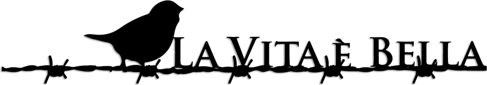 Aksesor dekorativ metalik për mur, Wallity Vita E Bella 4, ngjyrë e zezë, 86x15cm