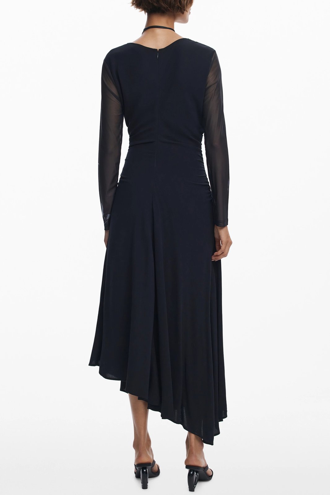 Fustan i gjatë DESIGUAL për femra, i zi