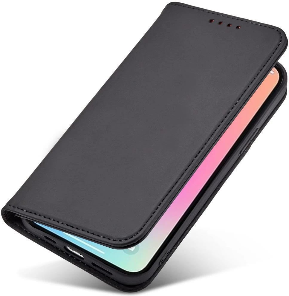 Mbështjellës Hurtel Magnet Card Case për Samsung Galaxy S23+, flip cover, portofol, i zi