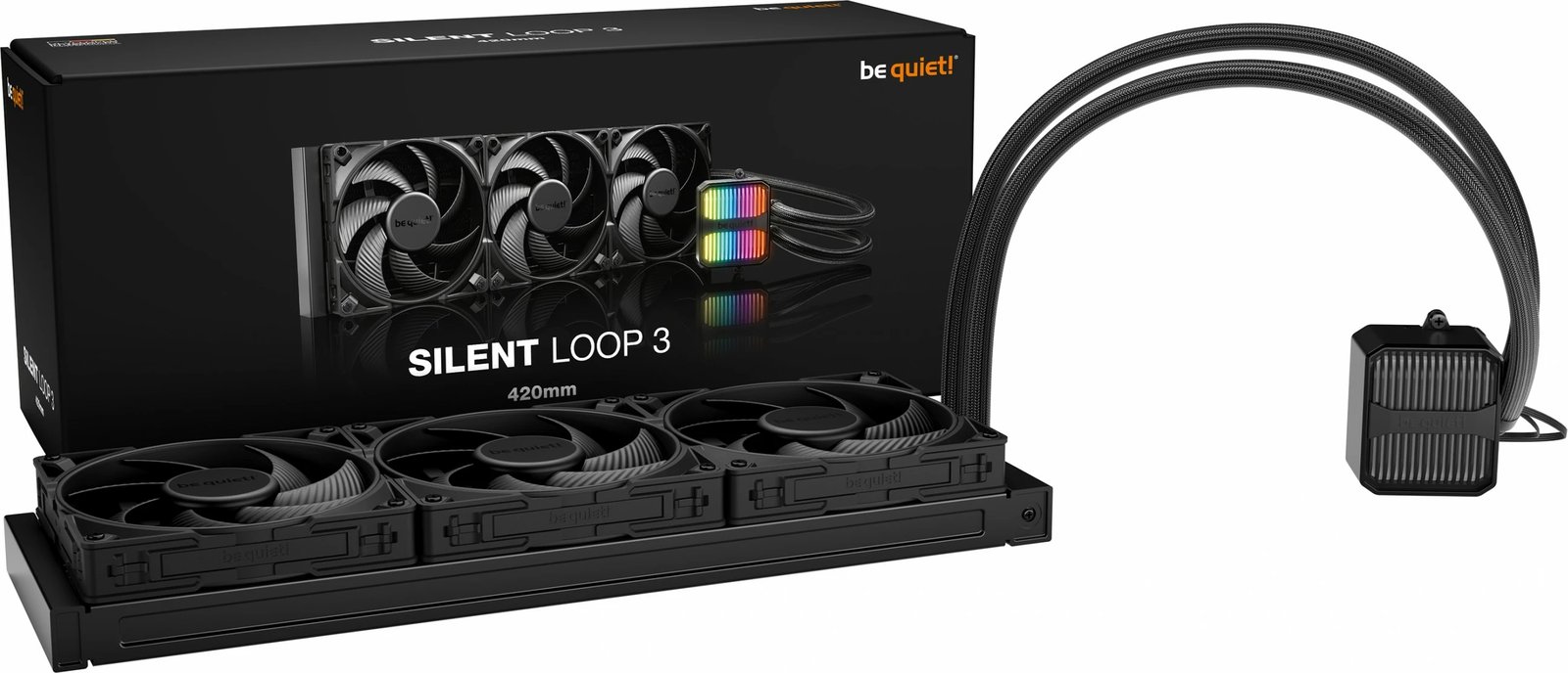 Ftohës uji Be Quiet! Silent Loop 3 420 mm, 14 cm, i zi