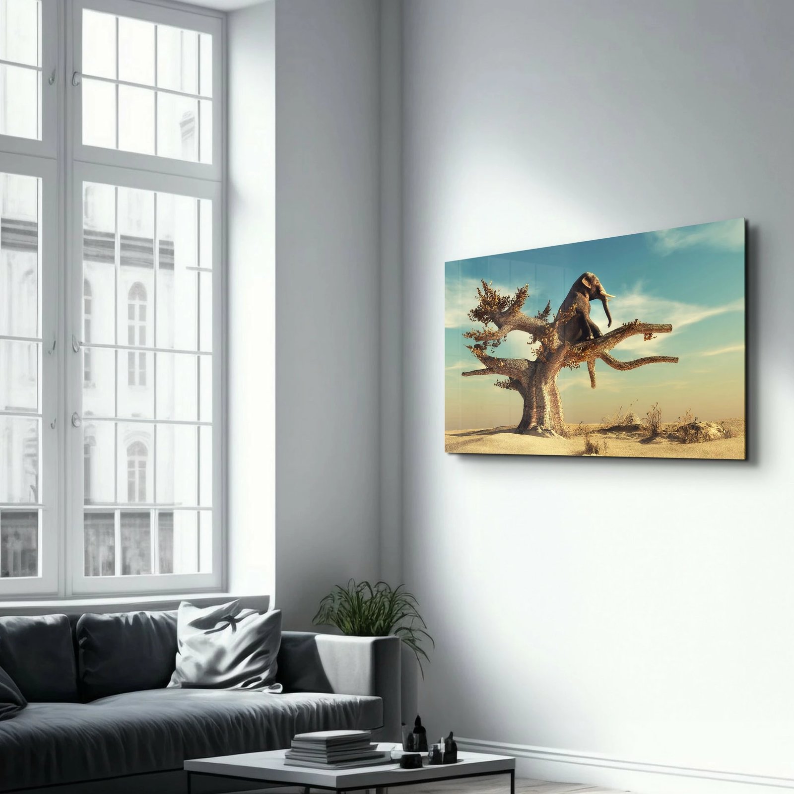 Pikturë dekorative prej xhami të temperuar, shumëngjyrëshe, Wallity CAM-5020, 46x72cm