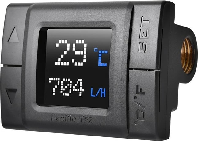 Monitor LCD për ftohje me ujë Thermaltake TF2, RGB Flow Plus, CL-W275-CU00SW-A, i zi
