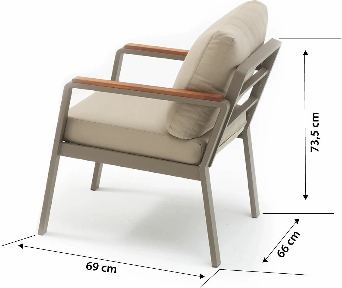 Set lounge për kopsht Skye Decor, Parma, ngjyrë bezhë