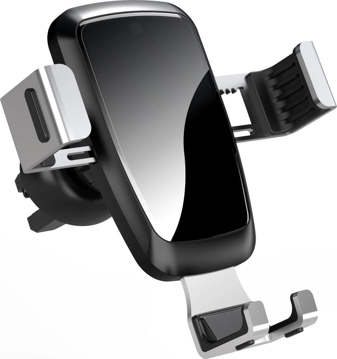 Mbajtës gravitacional për celular Hurtel YC08 për ventilator të makinës, argjendtë