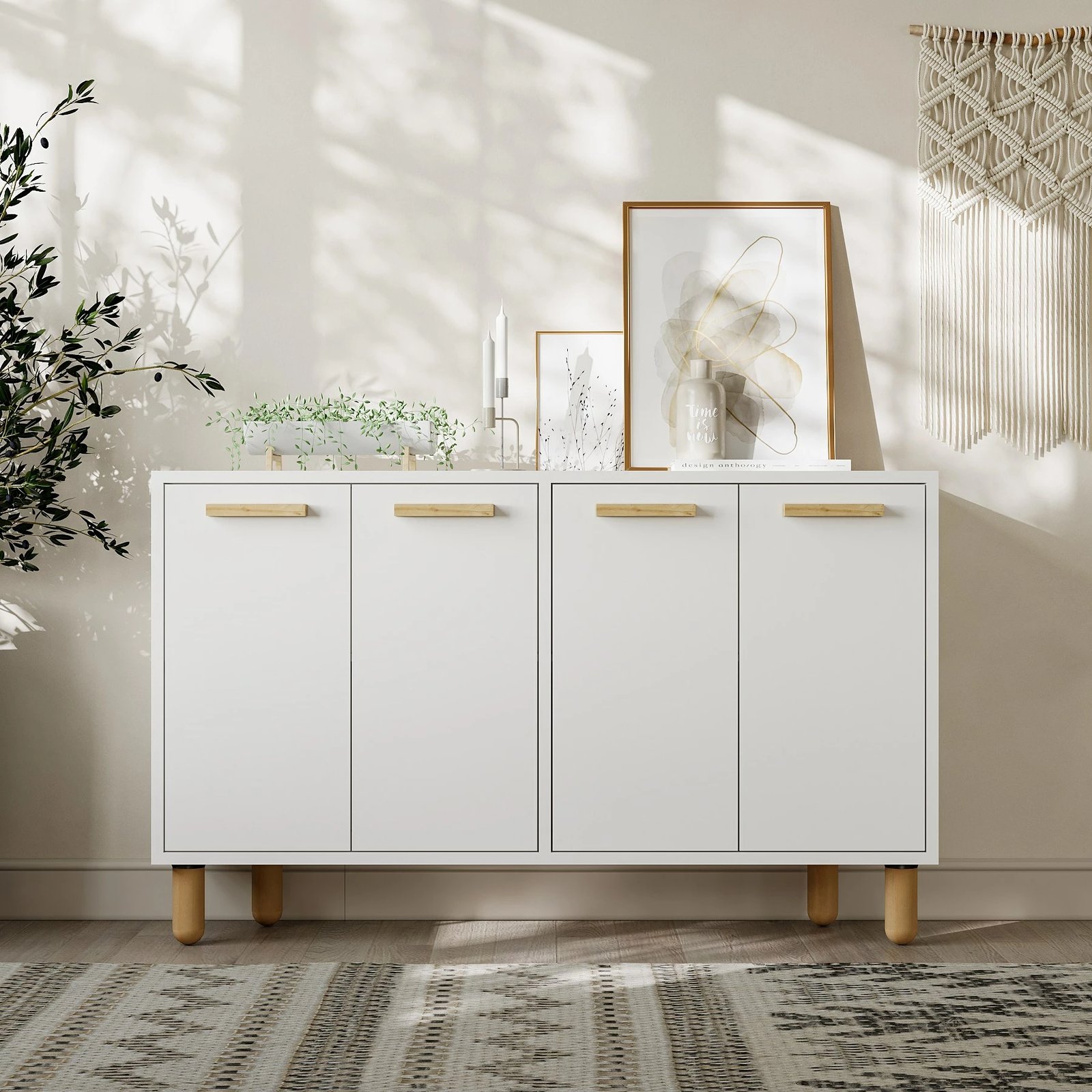 Konsolë Skye Decor, Venedik, e bardhë