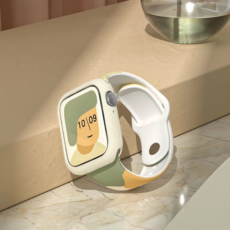 Rrip silikoni për Apple Watch Hurtel Moro Band, 38/40/41mm, bezhë/kuqe/portokalli Rrip silikoni për Apple Watch Hurtel Moro Band, 38/40/41mm, bezhë/kuqe/portokalli