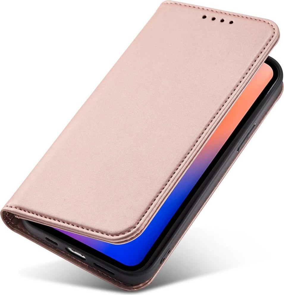 Mbështjellës Hurtel Magnet Card Case për iPhone 12 Pro, me portofol dhe qëndrim, Rozë