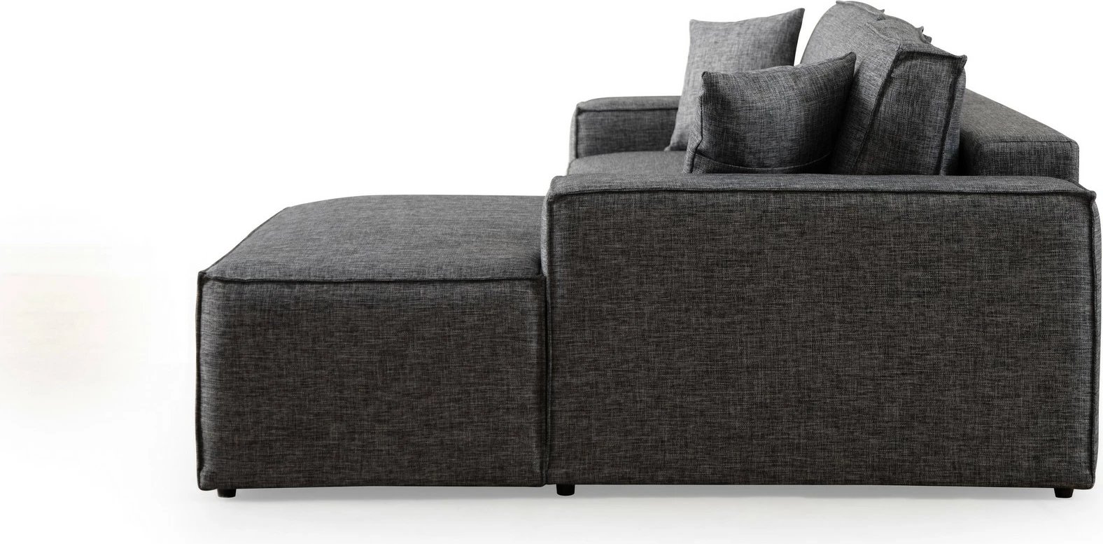 Kënd-sofë krevati Atelier del Sofa, kënd i djathtë, ngjyrë gri e errët