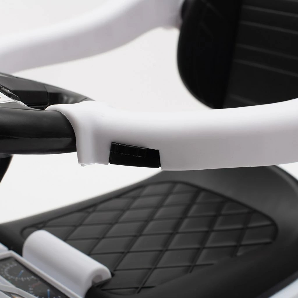 makinë shtytëse për fëmijë, Baby Mix, Police, me panel zanor dhe shufër drejtimi, 12m+, ngarkesë 25 kg, e bardhë