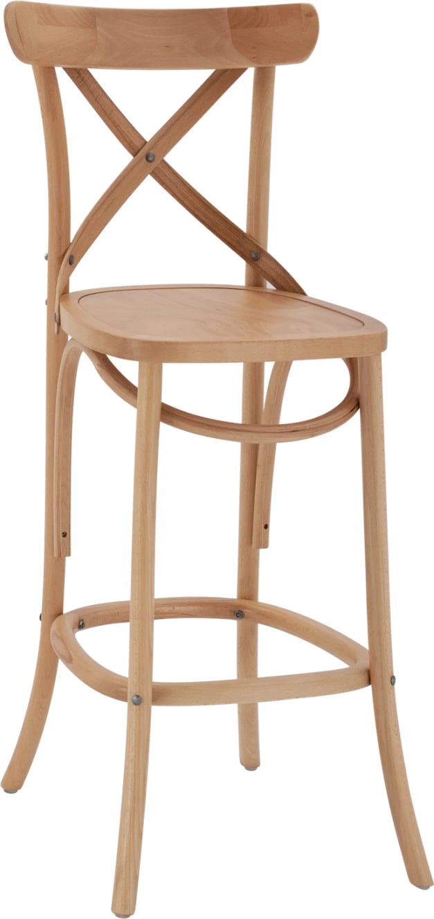 Karrige për bar mesatare GIOLIANA FH8750.15 dru ahu ngjyrë mjalti të errët, ndenjëse kompensatë 46x46x101H cm