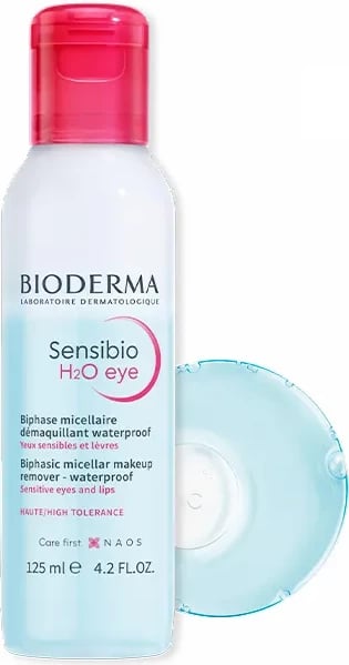 Largues grimi bifazik për sy dhe buzë Bioderma Sensibio H2O Eye, 125ml