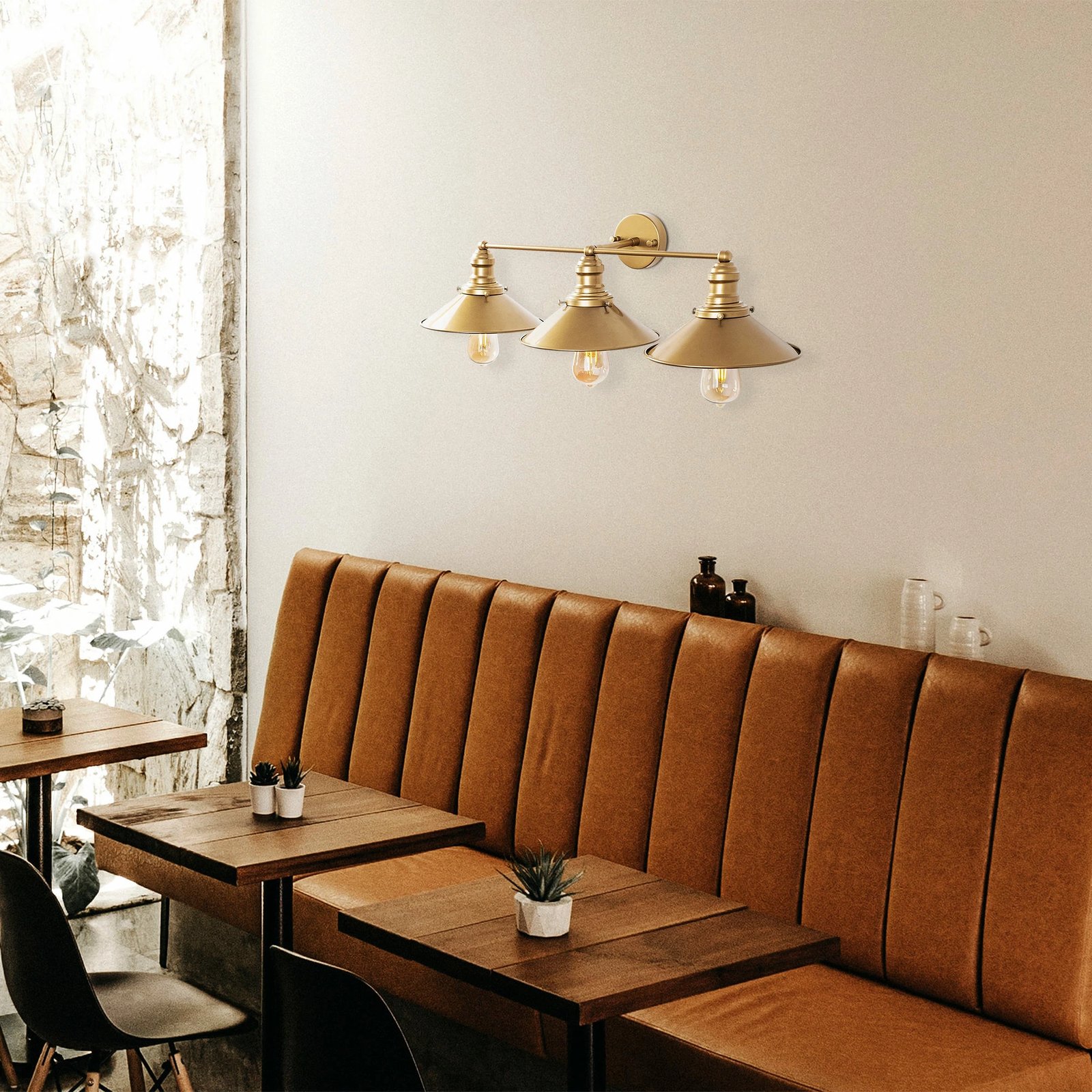 Llambë muri Opviq, formë konike, ngjyrë ari, 12186