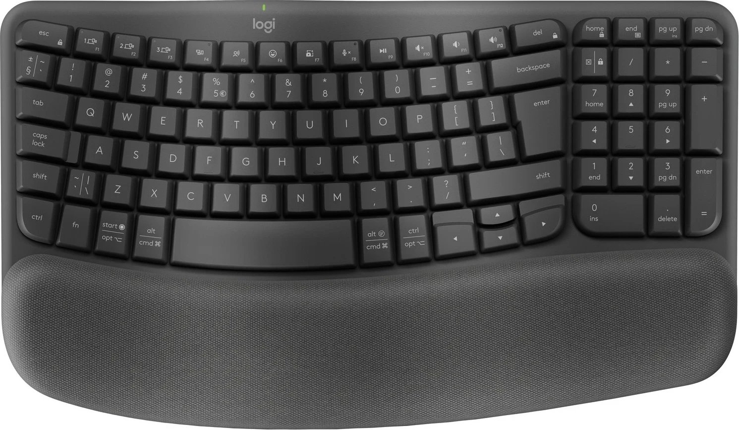 Tastierë Logitech Wave Keys, Wireless, Grafit
