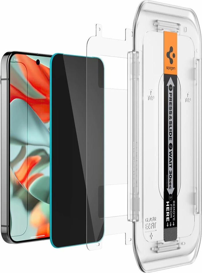 Xham mbrojtës Spigen Glas.TR EZ Fit Privacy për Google Pixel 9 Pro XL, 2 copë