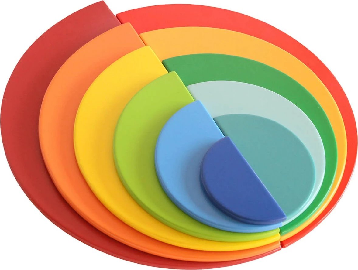 Lodër druri shumëngjyrëshe, Skye Decor, Rainbow Table, Waldorf