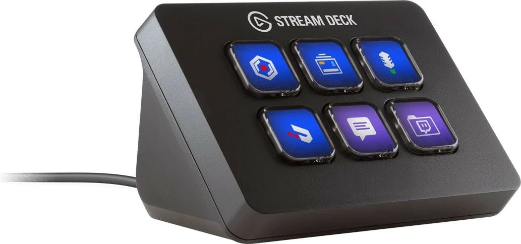 Kasë Elgato Stream Deck Mini, 6 taste LCD, për streaming, e zezë