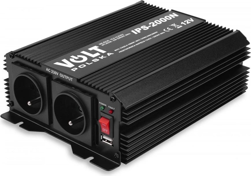 Inverter Volt Polska IPS-2000N, 12V/230V, 1000/2000W, i zi
