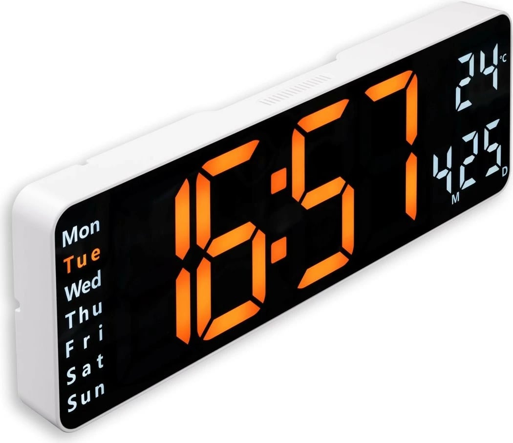 Orë elektronike murale Hama Santa Cruz, digjitale, 32 cm, e zezë