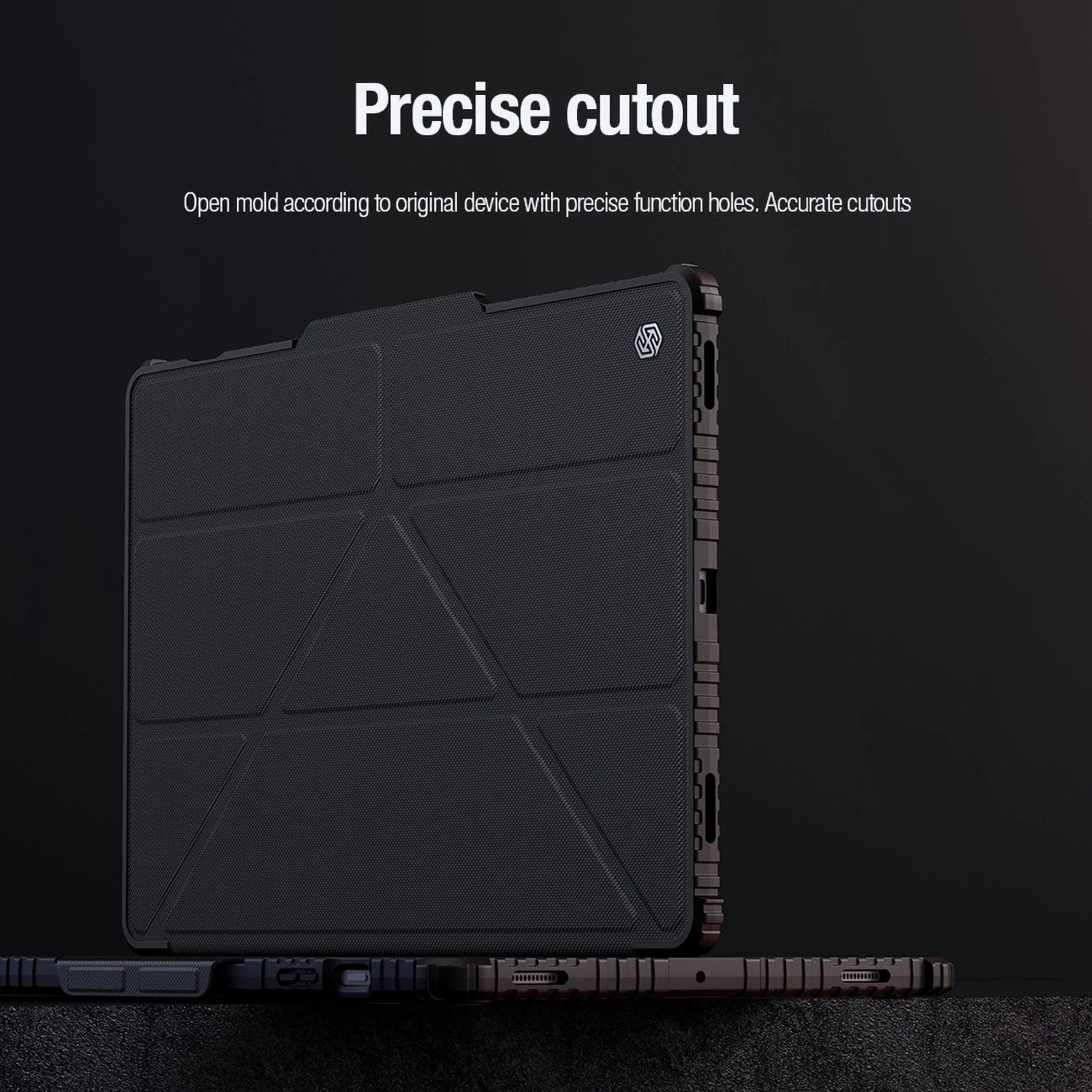 Mbështjellës Nillkin Bumper Leather Case Pro për Samsung Galaxy Tab S9+, e zezë