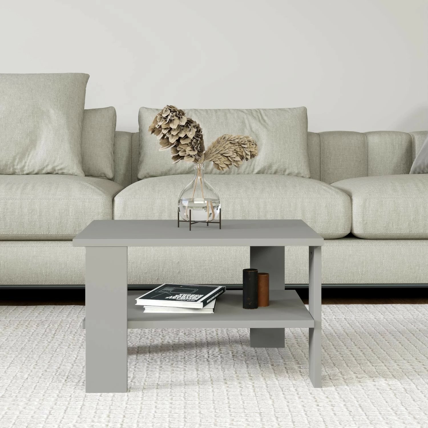 Tavolinë kafeje, ngjyrë gri, Skye Decor, Duama