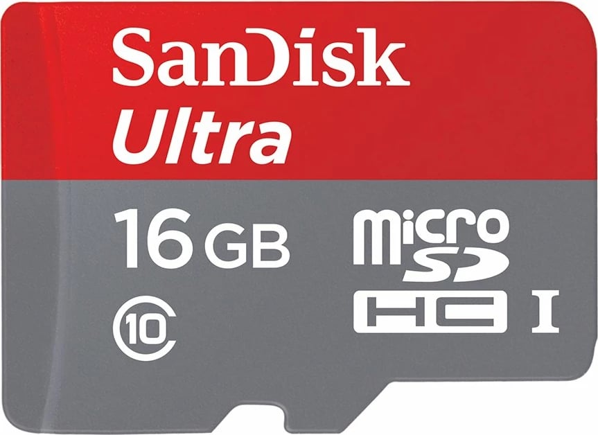 Kartë e memories SanDisk Ultra microSDHC, 16gb me adapter