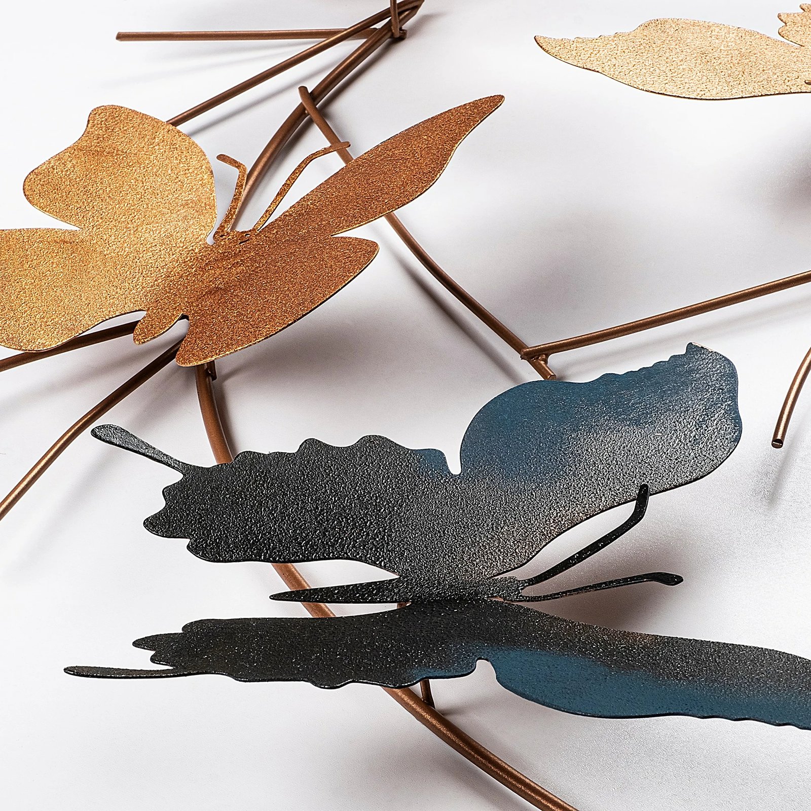 Aksesor dekorativ metalik për mur, flutura, shumëngjyrëshe, Wallity