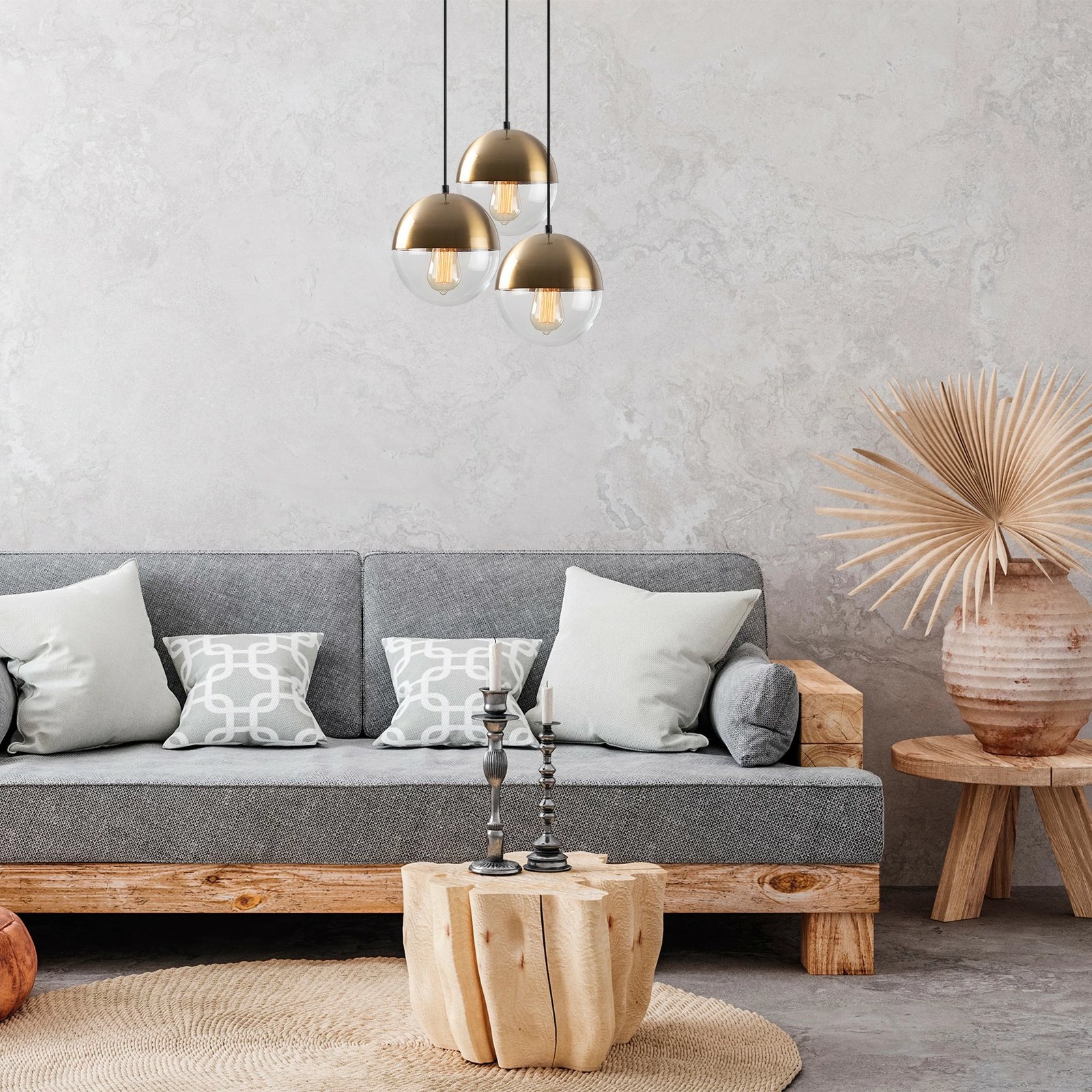 Llambë tavani Opviq Bastos, vintage, 44x44cm, lartësi 111cm