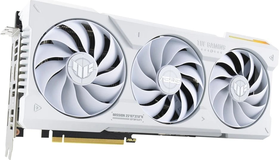 Kartë Grafike ASUS TUF Gaming TUF-RTX4070TIS-O16G-WHITE-GAMING, NVIDIA GeForce RTX 4070 Ti SUPER, 16 GB GDDR6X, e bardhë Kartë Grafike ASUS TUF Gaming TUF-RTX4070TIS-O16G-WHITE-GAMING, NVIDIA GeForce RTX 4070 Ti SUPER, 16 GB GDDR6X, e bardhë