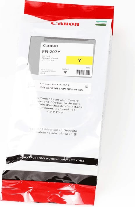 bojë printeri, Canon, PFI-207Y (8792B001), 300 ml, e verdhë