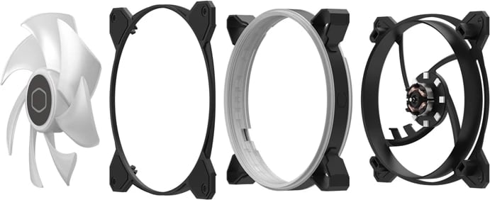 Ventilator kompjuteri Cooler Master MasterFan MF140 Halo2, 140mm, ARGB, i zi