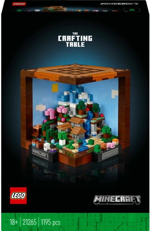 Set ndërtimi LEGO Minecraft The Crafting Table 21265 1195 pjesë 18+ kafe
