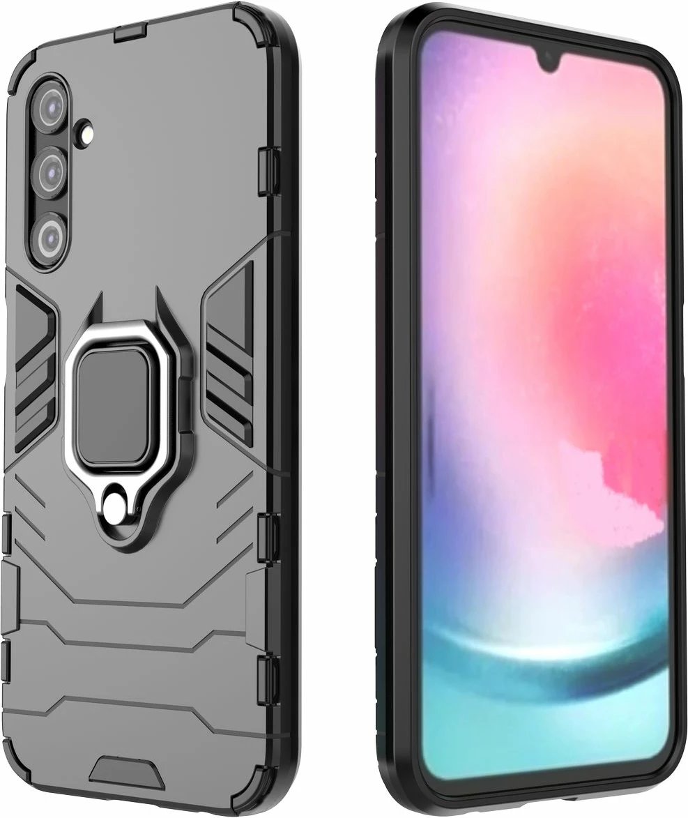 Mbështjellës Hurtel Ring Armor për Samsung Galaxy A24 4G, me unazë, i zi Mbështjellës Hurtel Ring Armor për Samsung Galaxy A24 4G, me unazë, i zi
