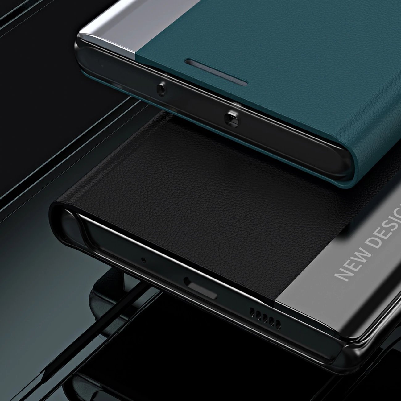 Mbështjellës Hurtel Sleep Case Pro për Samsung Galaxy A24 4G, me kapak dhe qëndrim, Kaltër