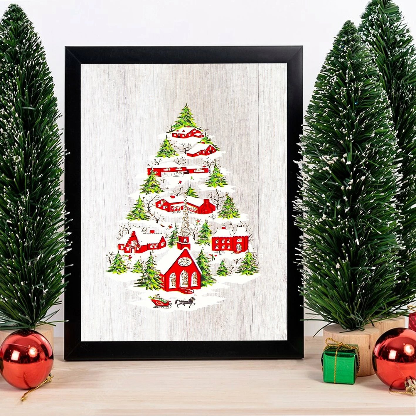 Pikturë dekorative me kornizë, MDF, shumëngjyrëshe, Wallity, SC7436501293246