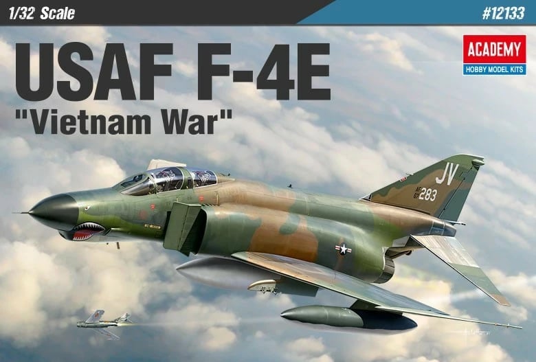Model plastik Academy USAF F-4E Vietnam War, 1:32, për ndërtim, Kamuflazh