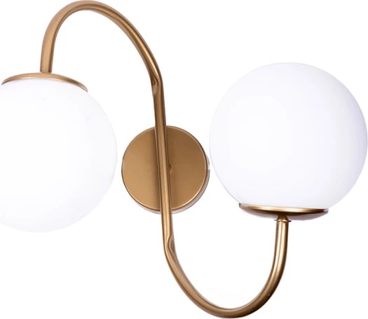 Llambë muri dyfrymë, metal i artë, Verco, E27, 35x45cm