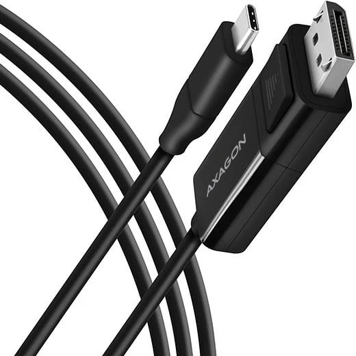 Kabllo AXAGON RVC-DPC USB-C në DisplayPort, 1.8m, 4K/60Hz, e zezë