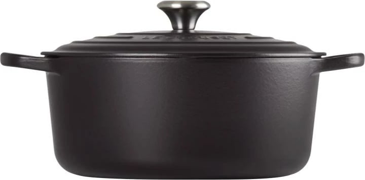 Kaserolë gize rrethore Le Creuset Signature, 26 cm, e zezë, 21177260000430